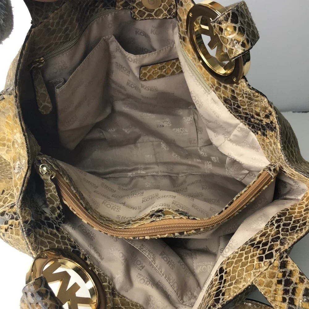 Michael Kors Fulton Snake Shoulder Bag